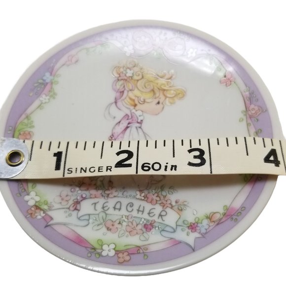 1991 Precious Moments Teacher’s Miniature Collector’s Porcelain Plate By Enesco - Picture 6 of 6